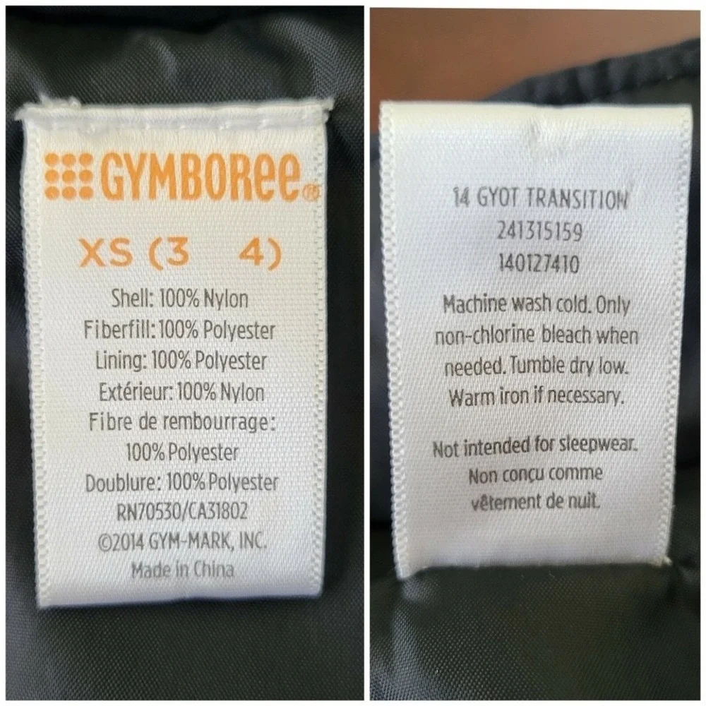 Gymboree Quilted Zip-Up Insulated Lightweight Jacket Navy Blue Size XS (3/4)
